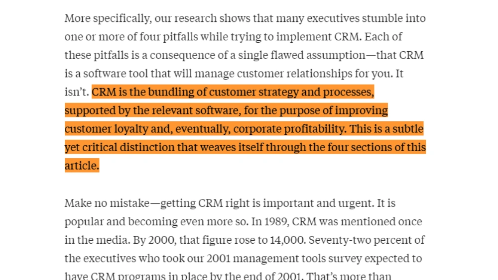 crm چیست؟ از دید Harvard Business Review