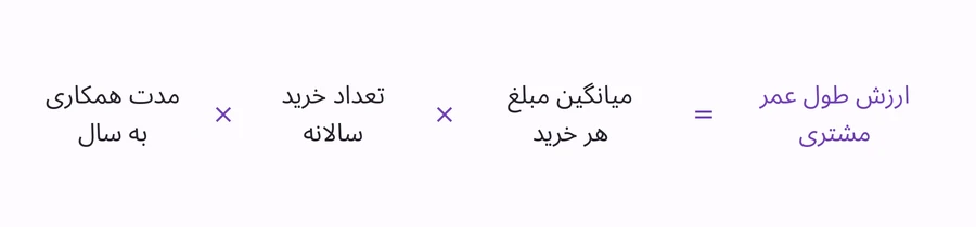 ارزش طول عمر مشتری فرمول